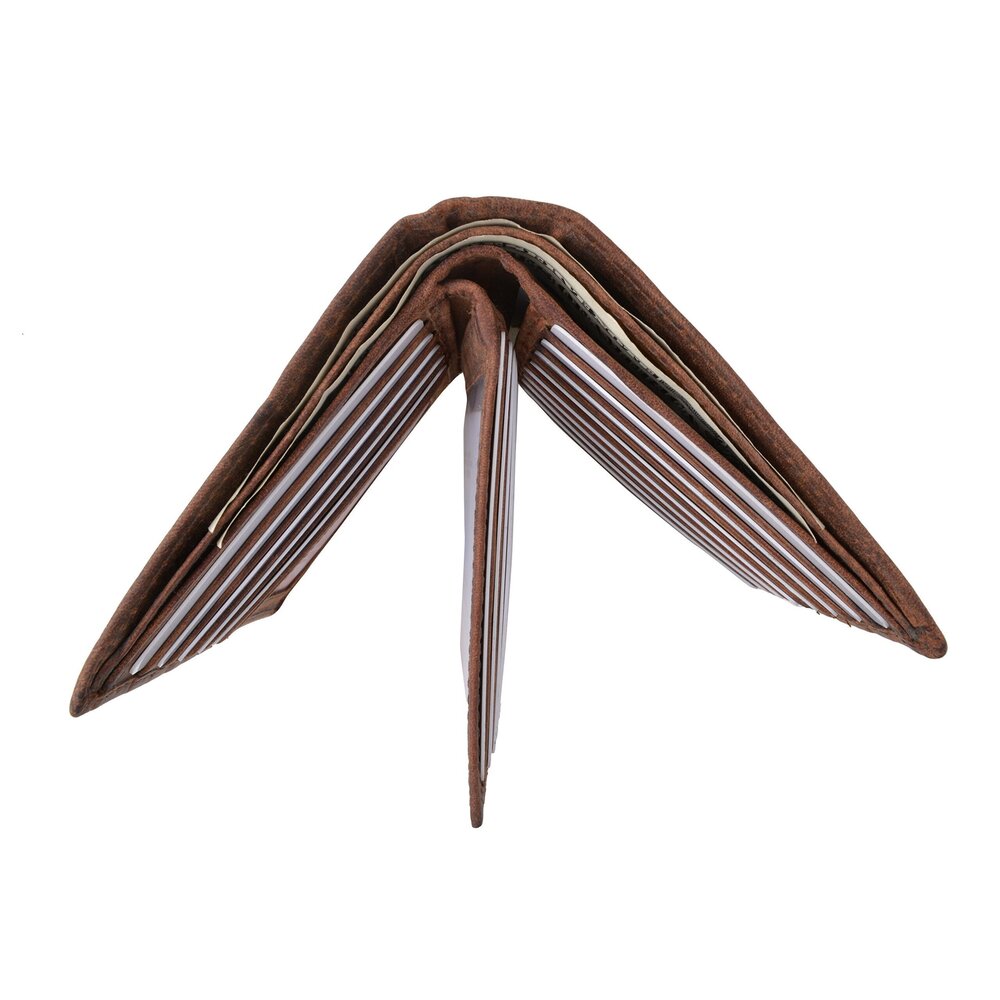 4439 Bifold Leather RFID Blocking Wallet & | Leather Holder With 20 Slots - Picture 8 of 9